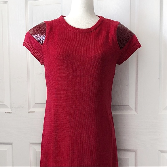 Red Sweater Dress - Picture 2 of 3